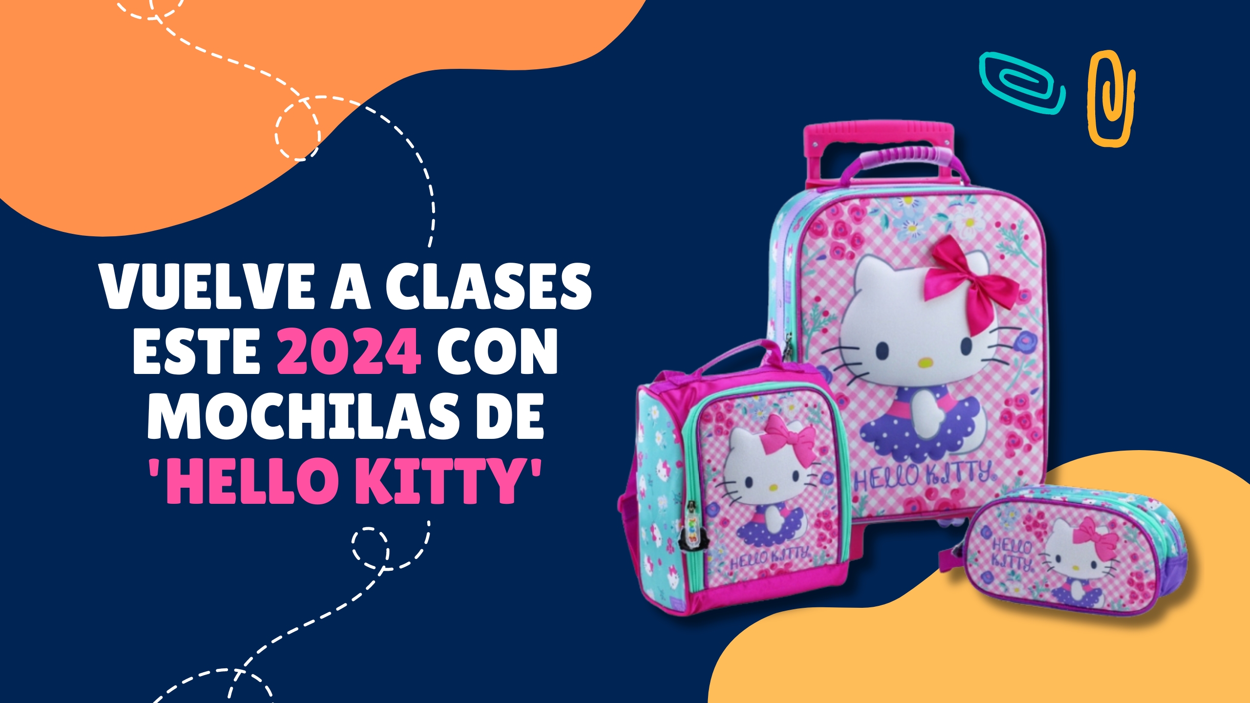 Vuelve a clases este 2024 con mochilas escolares de 'Hello Kitty'